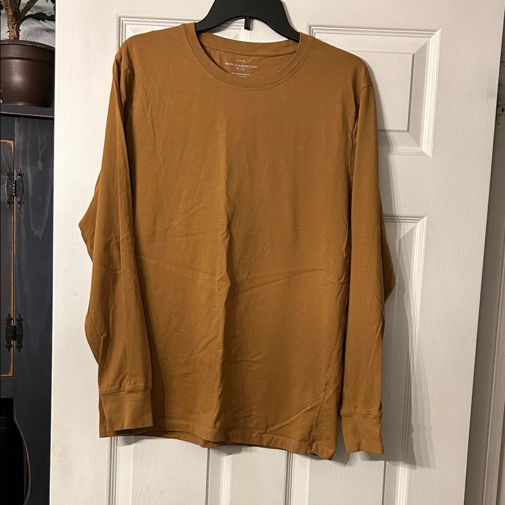 Cotton On Men's Tan Long Sleeve Shirt